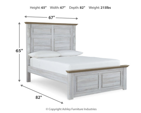 Haven Bay Queen Panel Bed with Mirrored Dresser, Chest and 2 Nightstands