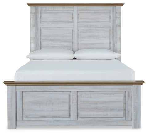 Haven Bay Queen Panel Bed with Mirrored Dresser, Chest and 2 Nightstands