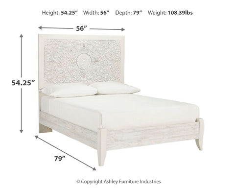 Paxberry Full Panel Bed with Nightstand