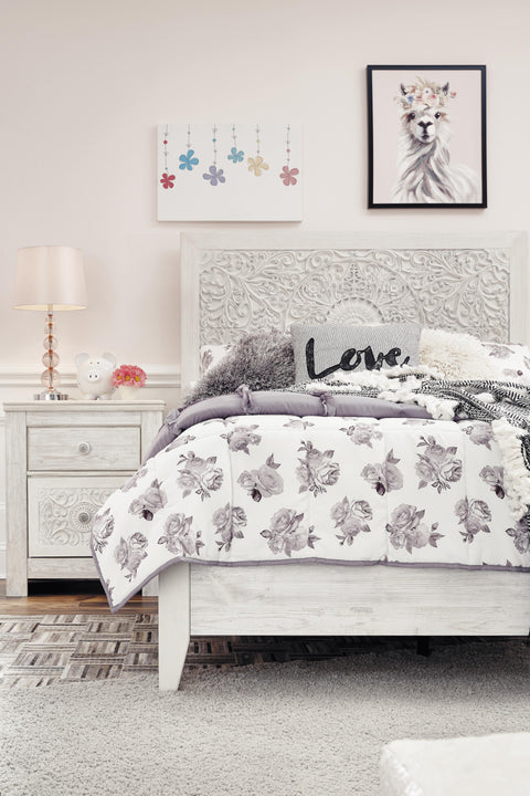 Paxberry Full Panel Bed with Nightstand