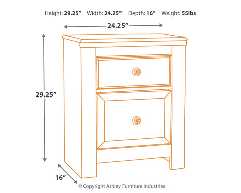 Paxberry Queen Panel Bed with Mirrored Dresser, Chest and Nightstand
