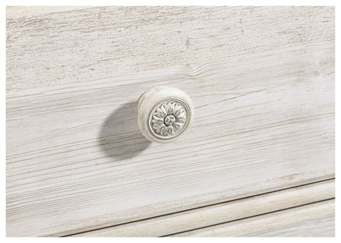 Paxberry King Panel Bed with Mirrored Dresser, Chest and 2 Nightstands