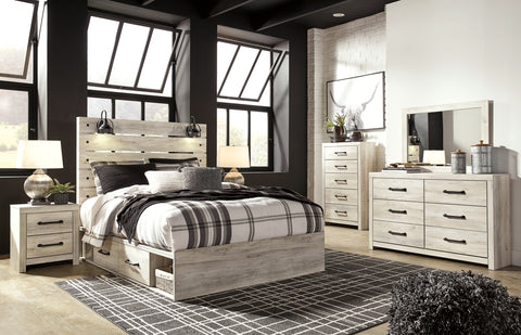 Cambeck Queen Panel Bed with 4 Storage Drawers
