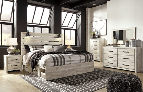 Cambeck King Panel Bed with 2 Storage Drawers