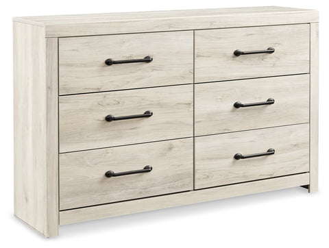 Cambeck King Upholstered Panel Bed with Dresser
