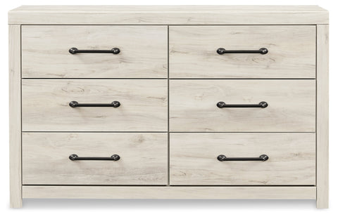 Cambeck Full Panel Bed with 4 Storage Drawers with Dresser