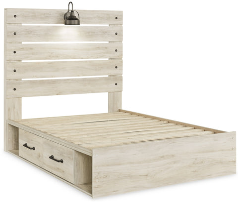 Cambeck Full Panel Bed with 2 Storage Drawers with Dresser
