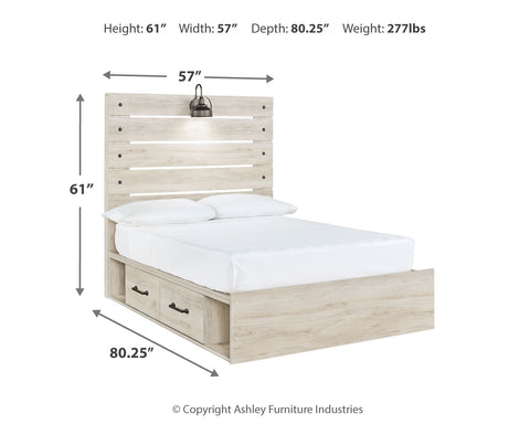 Cambeck Full Panel Bed with 4 Storage Drawers