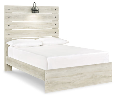 Cambeck Full Panel Bed with Mirrored Dresser and Chest