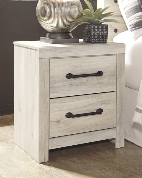 Cambeck Queen Panel Bed with 2 Storage Drawers with Mirrored Dresser and 2 Nightstands
