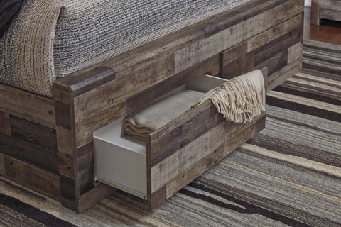 Derekson Full Panel Bed with 2 Storage Drawers