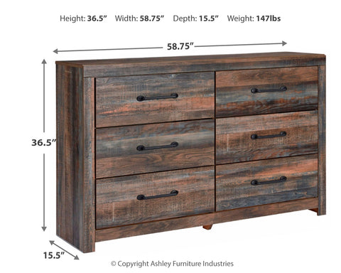 Drystan Queen Panel Headboard Bed with Dresser