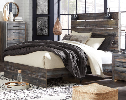 Drystan Queen Panel Bed with 2 Nightstands