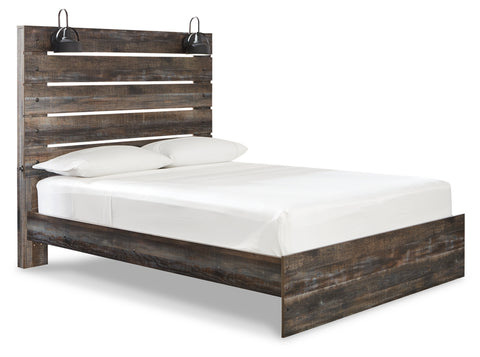 Drystan Queen Panel Bed with Mirrored Dresser, Chest and 2 Nightstands