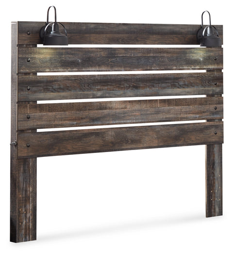 Drystan King Panel Headboard Bed with Mirrored Dresser and 2 Nightstands