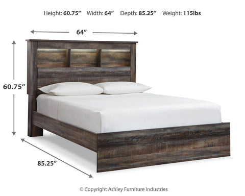 Drystan Queen Bookcase Bed