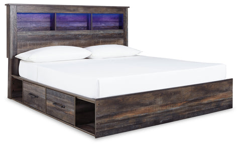 Drystan King Bookcase Bed with 4 Storage Drawers