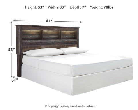 Drystan King/California King Bookcase Headboard