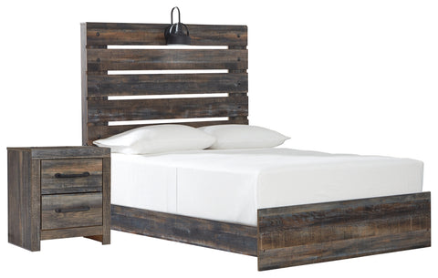 Drystan Full Panel Bed with Nightstand