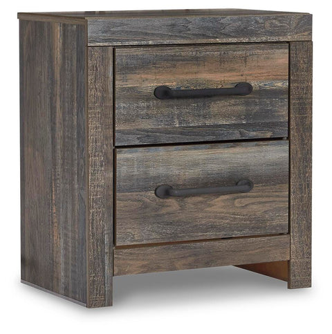 Drystan King Panel Headboard Bed with Mirrored Dresser, Chest and 2 Nightstands