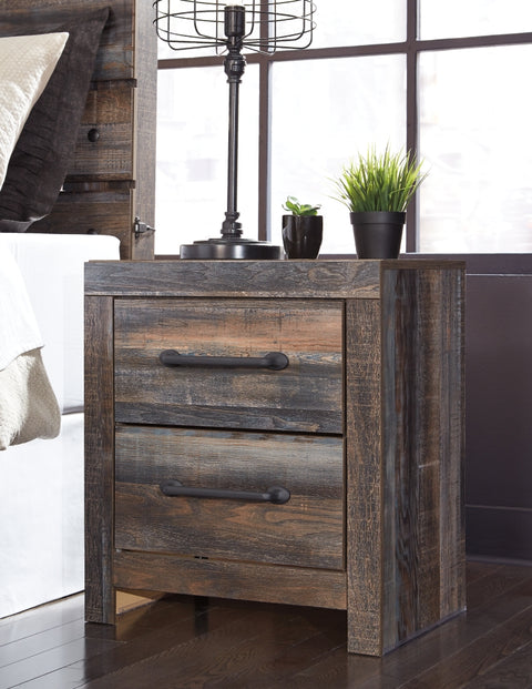 Drystan Queen/Full Bookcase Headboard Bed with Mirrored Dresser, Chest and Nightstand