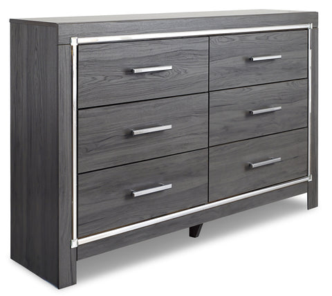 Lodanna King/California King Upholstered Panel Headboard Bed with Dresser