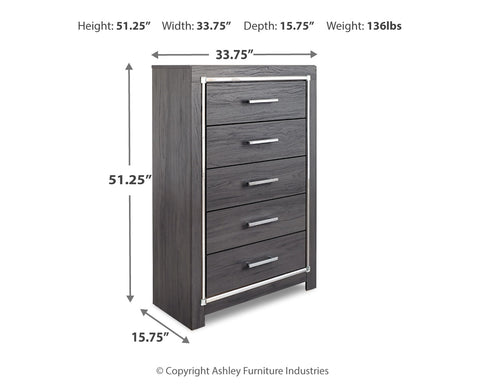 Lodanna Queen/Full Upholstered Panel Headboard Bed with Mirrored Dresser and Chest