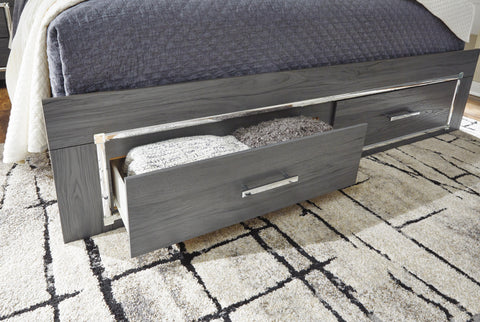 Lodanna Full Panel Bed with 2 Storage Drawers