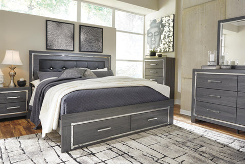 Lodanna King Panel Bed with 2 Storage Drawers