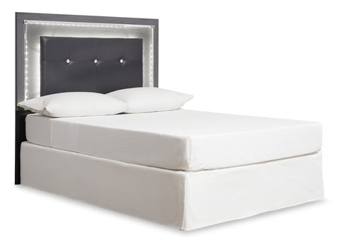 Lodanna Queen/Full Upholstered Panel Headboard Bed with Mirrored Dresser and Chest