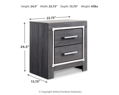 Lodanna King/California King Upholstered Panel Headboard Bed with Mirrored Dresser, Chest and Nightstand