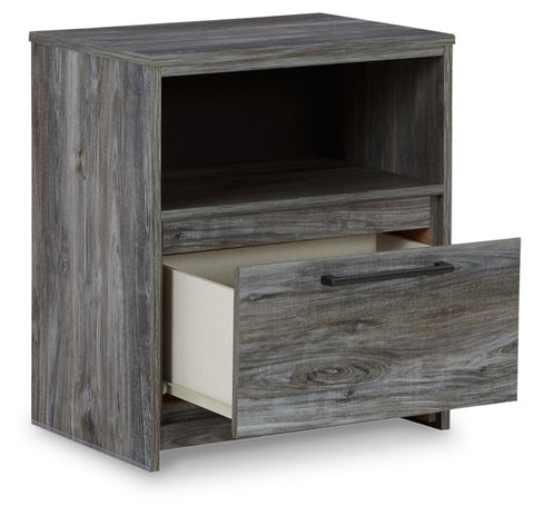 Baystorm Full Panel Headboard with Mirrored Dresser and Nightstand