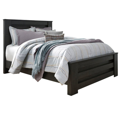 Brinxton Queen Panel Bed with Mirrored Dresser and Chest