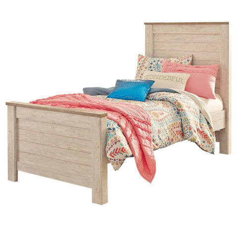 Willowton Twin Panel Bed with Nightstand