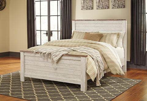 Willowton Queen Panel Bed with Mattress