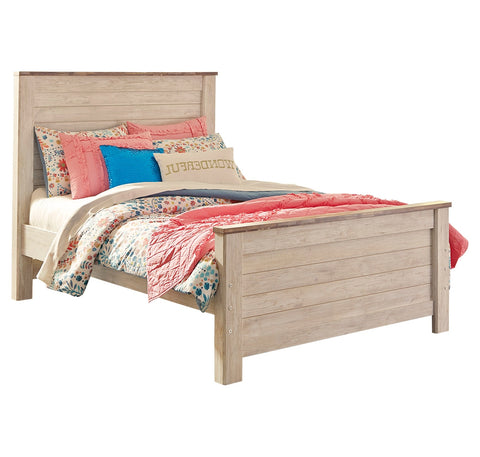 Willowton Full Panel Bed with Nightstand