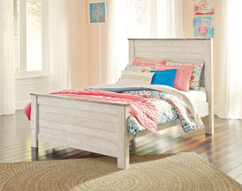Willowton Full Panel Bed with Nightstand