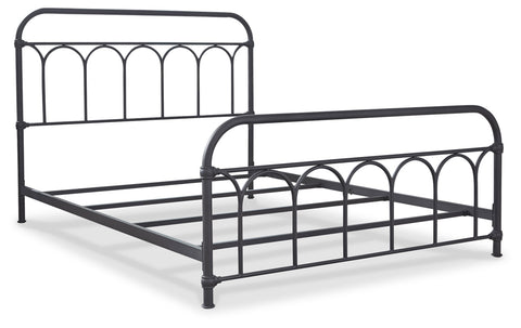 Nashburg Queen Metal Bed with Mattress