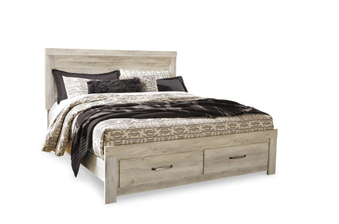 Bellaby King Platform Bed with 2 Storage Drawers with Mirrored Dresser and 2 Nightstands