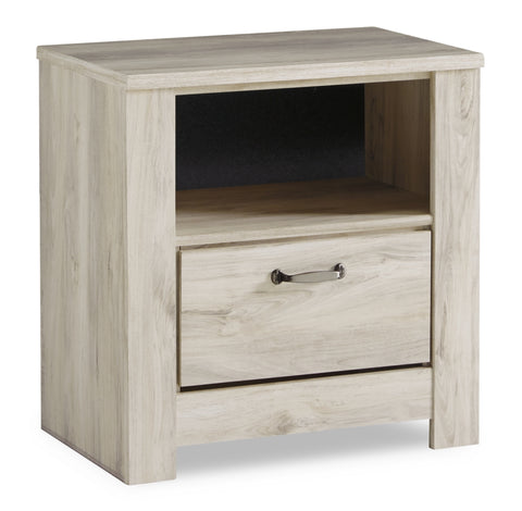 Bellaby King Platform Bed with 2 Storage Drawers with Mirrored Dresser, Chest and 2 Nightstands