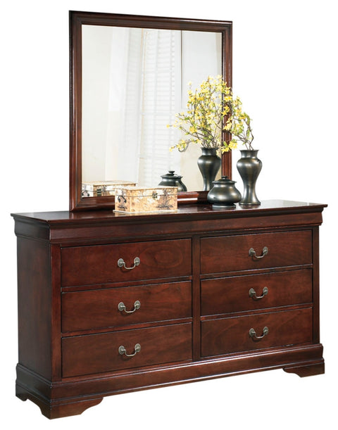 Alisdair King Sleigh Bed with Mirrored Dresser