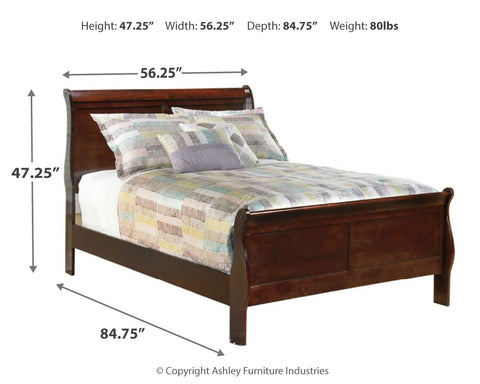 Alisdair Twin Sleigh Bed with Mirrored Dresser, Chest and 2 Nightstands