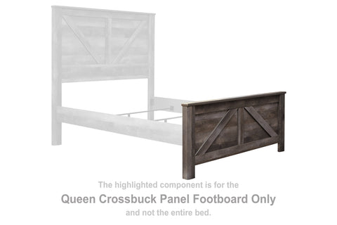 Wynnlow Queen Crossbuck Panel Footboard - JMD Furniture DMV