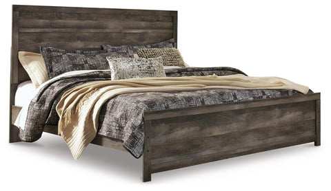 Wynnlow King Panel Bed with Mirrored Dresser, Chest and 2 Nightstands