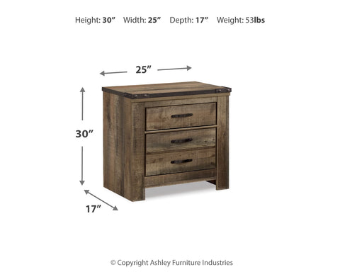 Trinell Queen Poster Bed with Dresser, Chest and Nightstand