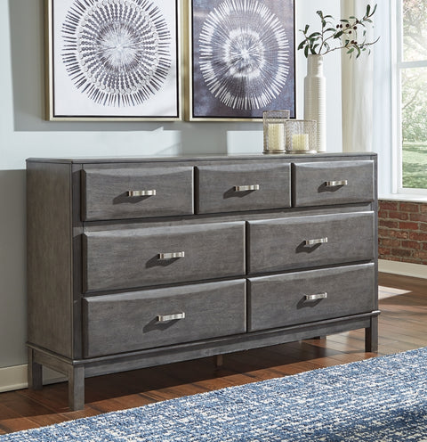 Caitbrook King Storage Bed with 8 Storage Drawers with Dresser