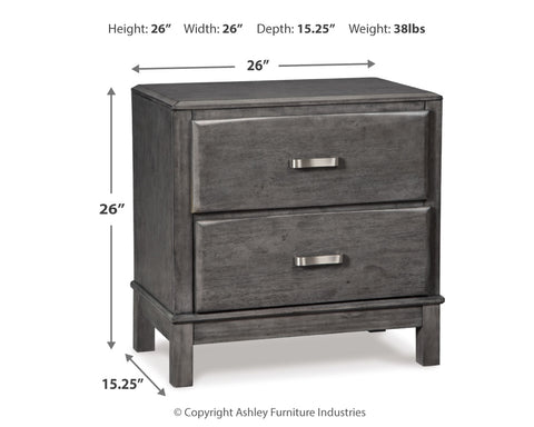 Caitbrook King Storage Bed with 8 Storage Drawers with Mirrored Dresser and 2 Nightstands