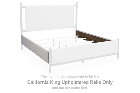 Lyncott California King Upholstered Panel Footboard with Rails