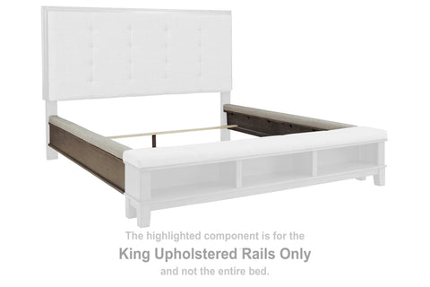 Hallanden King Upholstered Rails