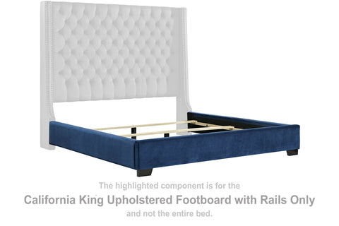 Coralayne California King Upholstered Footboard with Rails